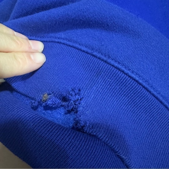 J crew Heritage fleece cropped sweatshirt with buttons - Picture 2 of 3